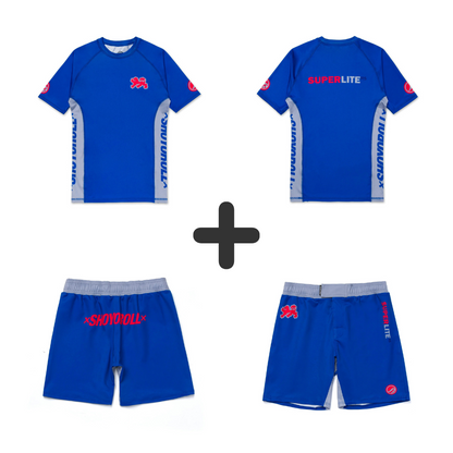 Shoyoroll Batch 145 SuperLite Retro Rash guard SS & MMA Shorts set